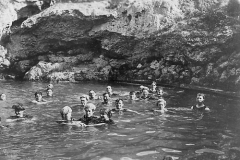 Holidaying-group-bathing-in-Cave-and-Basin-pool-Banff-Alberta-1903