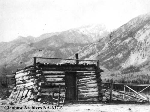 banff -Shack built by McCabe and McCardell, Banff, Alberta, 1883